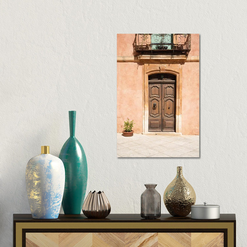 Old Wooden Door 1 Piece Wall Art on Canvas, 30.48 cm H x 45.72 cm W, Wrapped Canvas