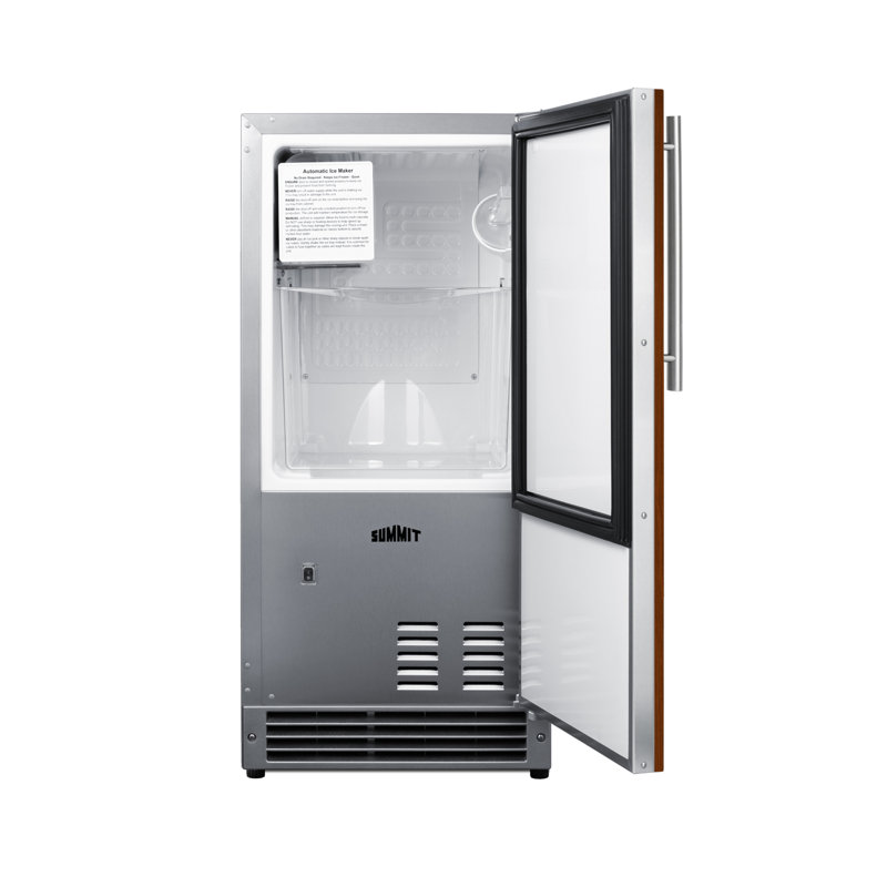 Summit Appliance 15" W Built-in ADA Panel Ready Drain-Free Icemaker (Panel not Included)
