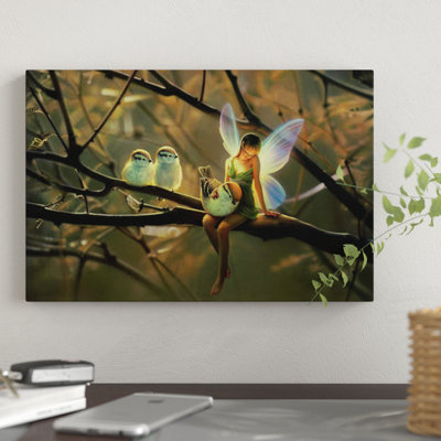 «Feathered Friends, Night», reproduction d'impression sur toile