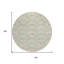 Tapis extérieur rond lavable à motif géométrique orange et mauve 8 pi