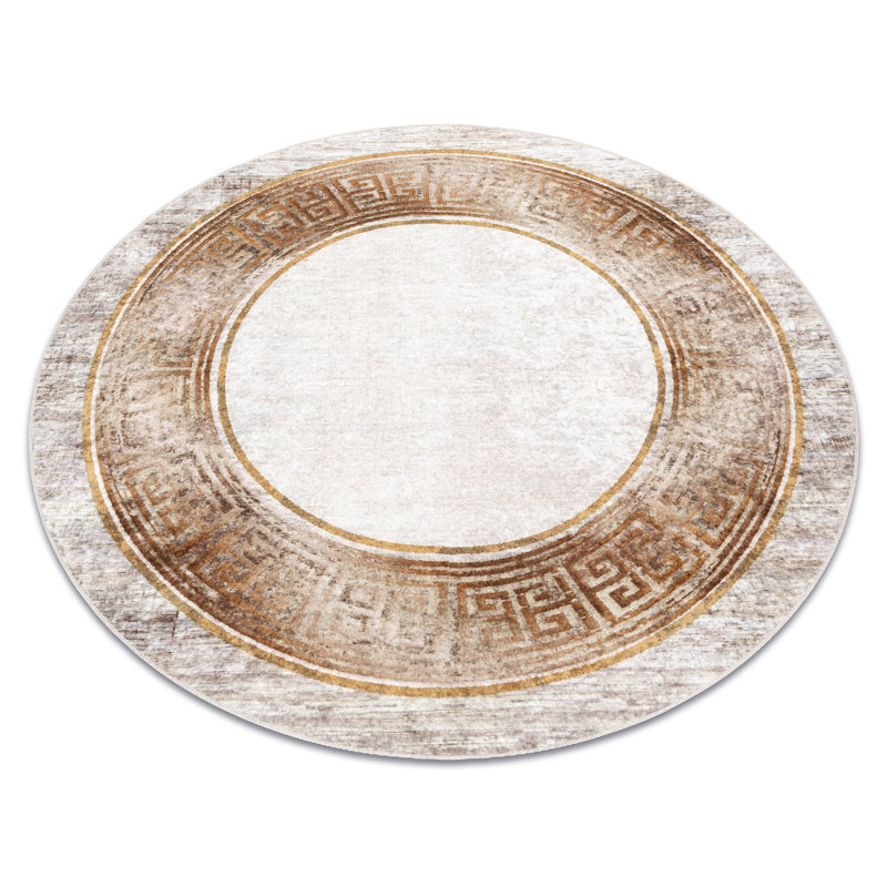Round Miro Geometric Area Rug, Round 120cm