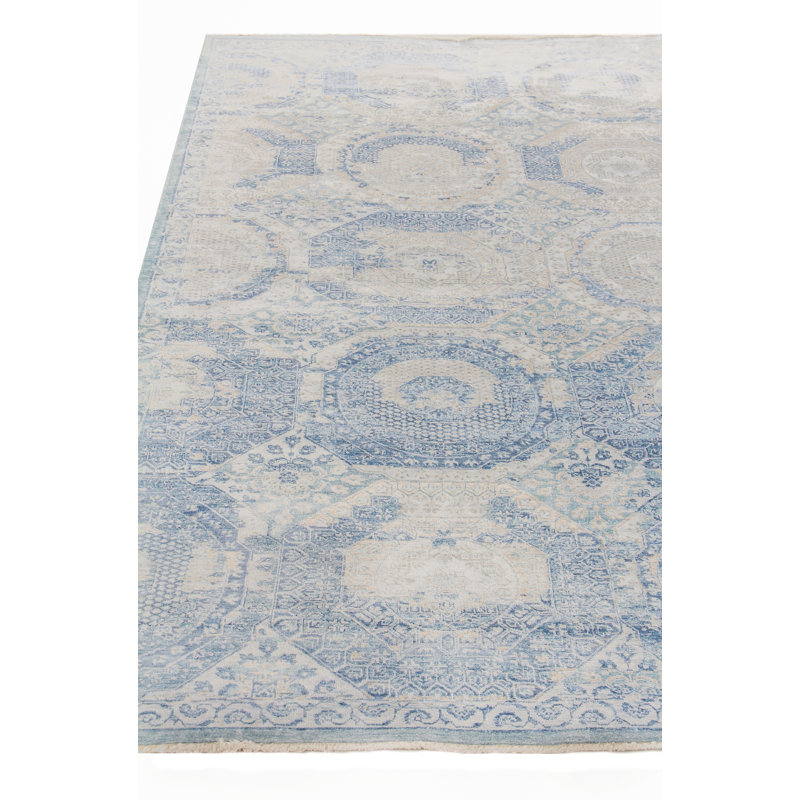 Fine Mamluk Hand Woven Geometric Area Rug, Rectangle 8' x 10'