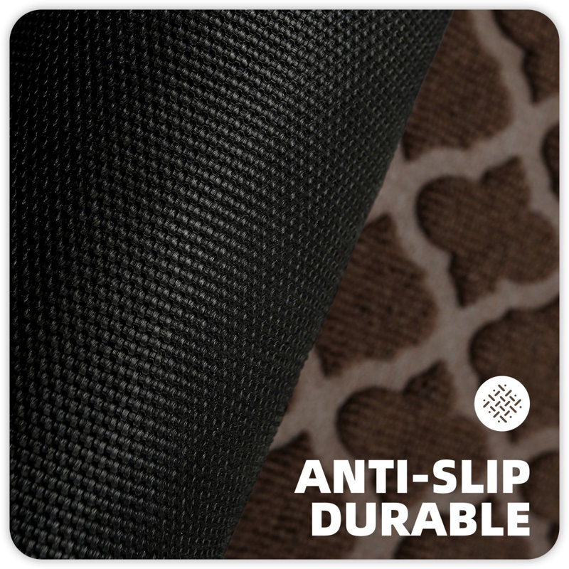 Non-Slip Outdoor Door Mat, Brown, 	35.5'' W x 59'' L