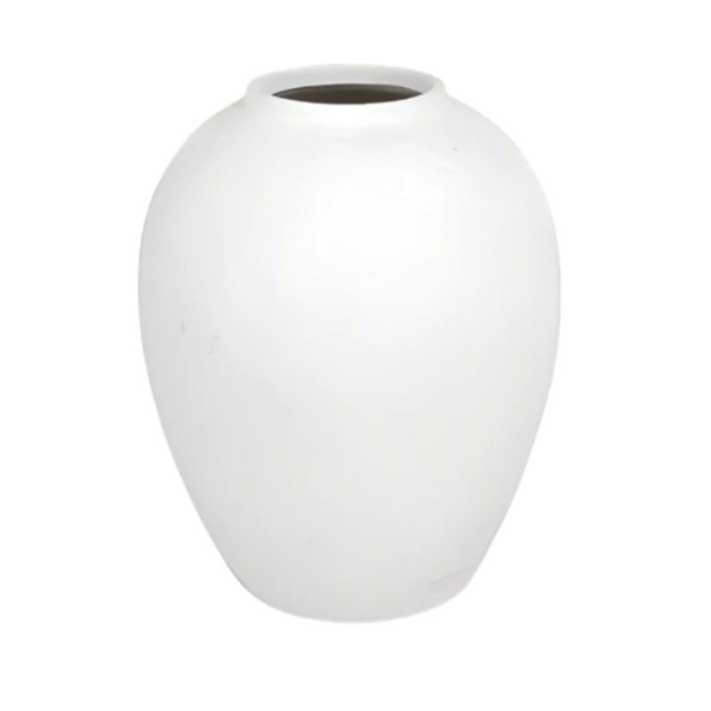 Terracotta Vase White