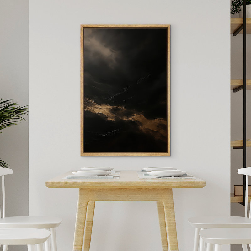 Reproduction d'art abstrait sur toile encadrée pour décoration intérieure moderne, Naturel, H 36 po x l 24 po