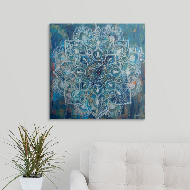 «Mandala in Blue II», reproduction d'art Danhui Nai, H 24 po x l 24 po x p 1,5 po, Toile