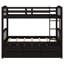 Lit simple superposé avec lit gigogne et 3 rangements - Tête de lit pratique et sécuritaire-1235781269