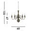 Asher 5 - Light Candle Style Chandelier