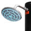 Solar Powered Temperature Controlled Portable Plastic / Acrylic Rust-free Free Standing Outdoor Shower and Footwash Spout