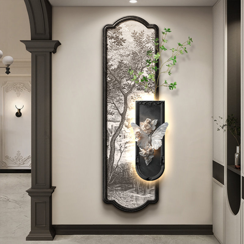 Art mural noir en grès forme libre