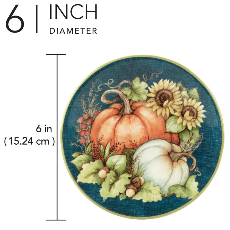 Autumn Breeze Set of 4 Canape Plates