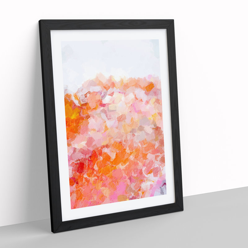 Train In Vain Abstract - Single Picture Frame Painting, 64cm H x 46cm W x 2cm D, Black Framed