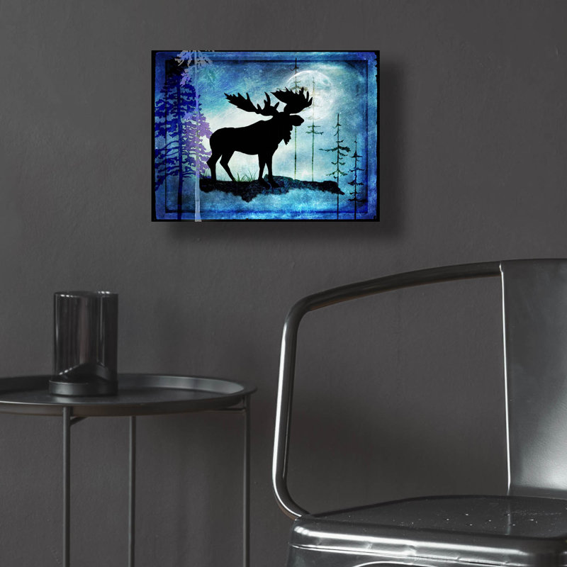 «Midnight Moose» par Lightbox Journal, H 12 po x l 16 po x P 0,13 po