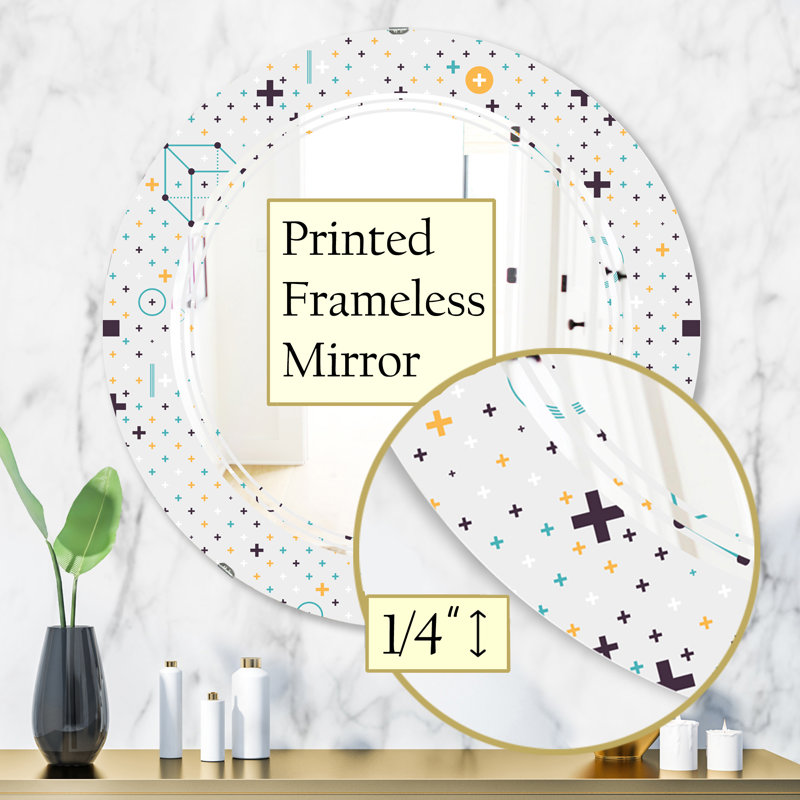 Miroir d'appoint moderne et contemporain, H 31,5 po x l po