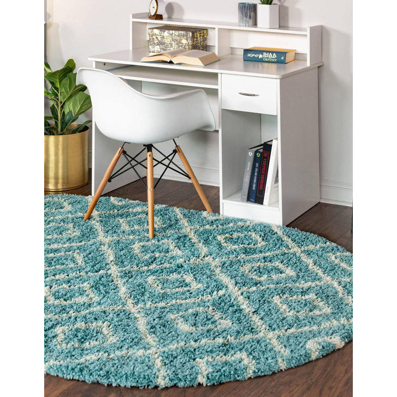 Assis Geometric Indoor Rug, Oval 5'3" x 8'