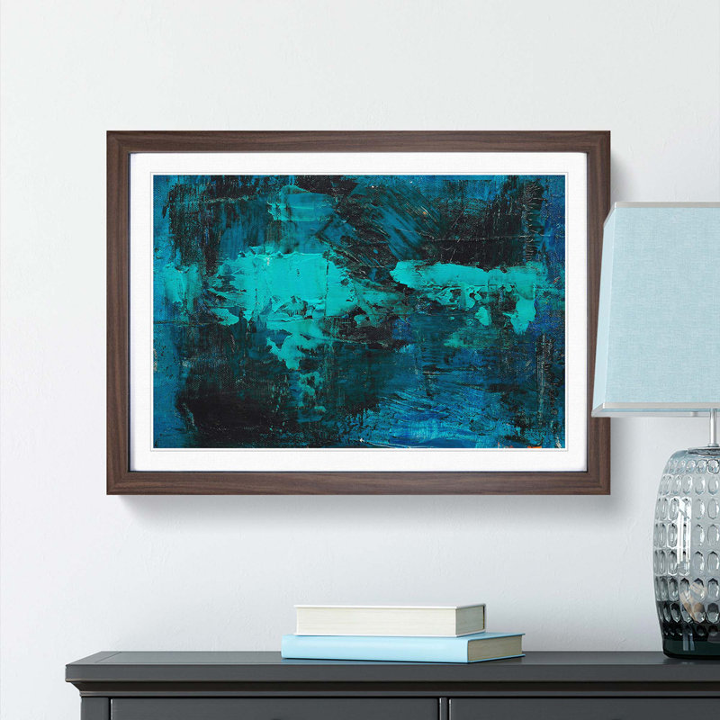 Abstract Vol.385 by S.Johnson - Framed Print, 27cm H x 36cm W x 2cm D, Walnut Framed