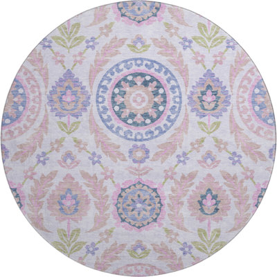Premium Machine Washable Prisco Blush Rug