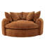 Canapé-lit rond rembourré avec 8 coussins décoratifs 59,8 po-167251790
