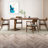 Brown Rectangular Solid Wood Dining Table Sets
