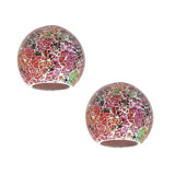14cm H x 9cm W Glass Sphere Pendant Shade ( Screw On ) in Multicolour