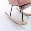 Chaise berçante en tissu avec repose-pieds Teddy-2015712031
