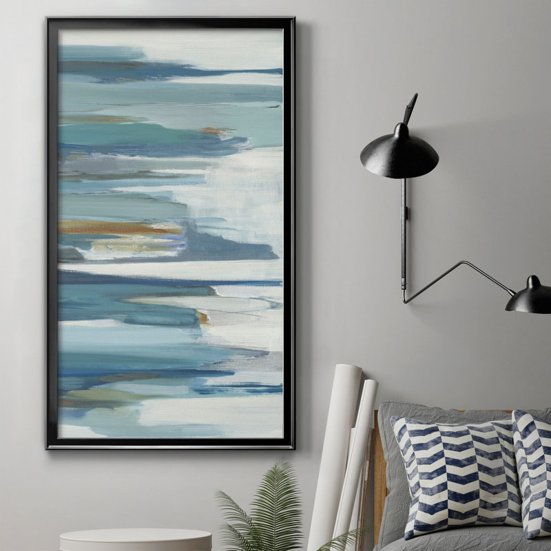 Boom Times VI - reproduction d'art, H 14,5 po x l 26,5 po x P 1,5 po, Toile avec cadre noir, Pas de tapis