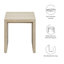 Table d'appoint en faux travertin Mirella