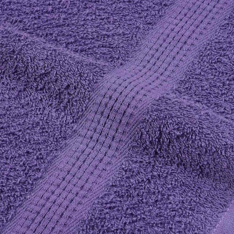 100% Cotton Mulit-Size Set, Purple, 6 Piece Towel Set
