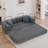 78.5" Convertible Sleeper Sofa Modular Floor Couch Foldable Funton - No Assembly Needed-2055505058