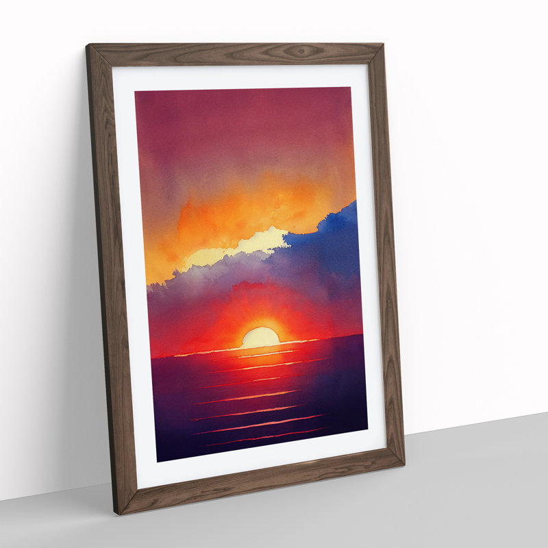The Daring Sunset - Framed Print, Walnut Framed, 46cm H x 34cm W x 2cm D