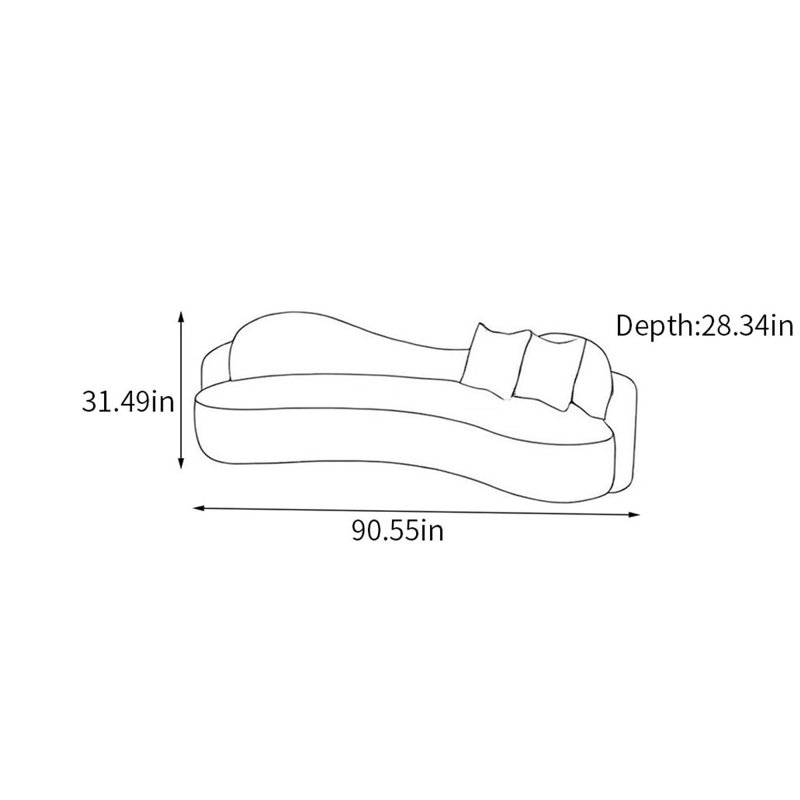 Allick, 31.49" H x 90.55" W x 28.34" D, 3