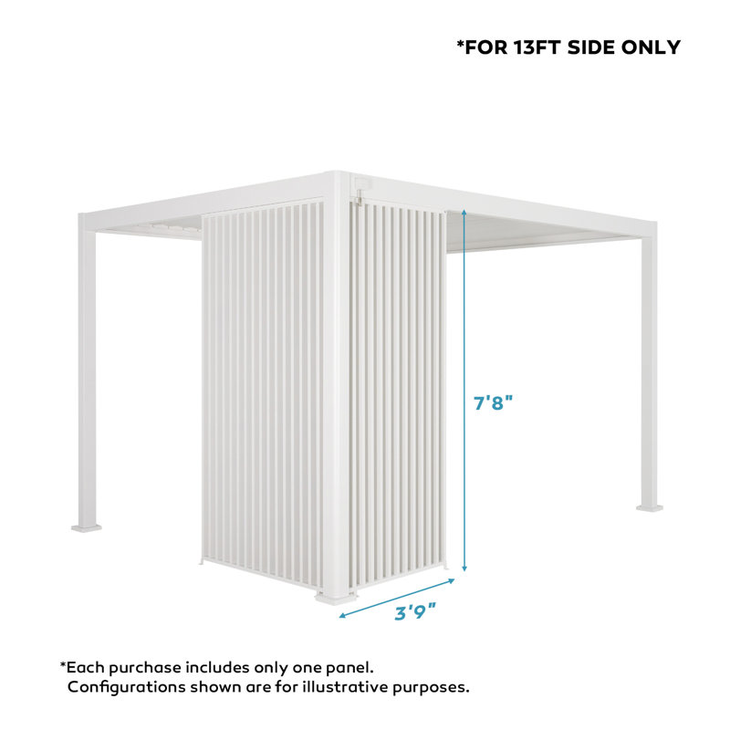 Panneau 111 déco pour accessoires de pergola, Blanc, H 93,6 po x l 46,8 po x P 2,4 po