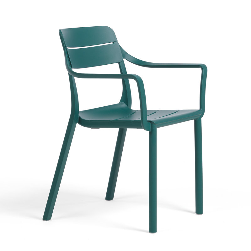 Cassia Outdoor Dining Armchair, Teal