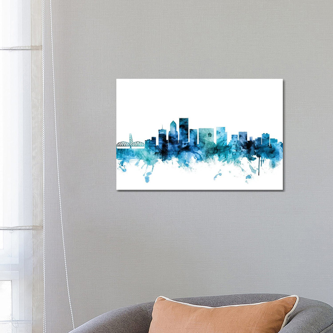 Portland, Oregon Skyline by Michael Tompsett - Wrapped Canvas Gallery-Wrapped Canvas GiclÃ©e
