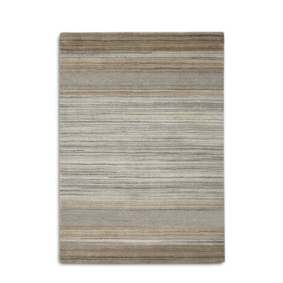 Simple Striped Wool Area Rug