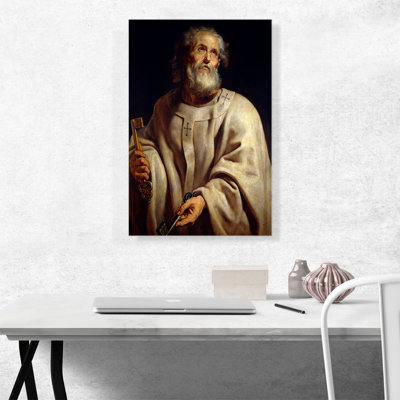 «Saint Peter 1610» par Peter Paul Rubens, reproduction d'art sur toile tendue