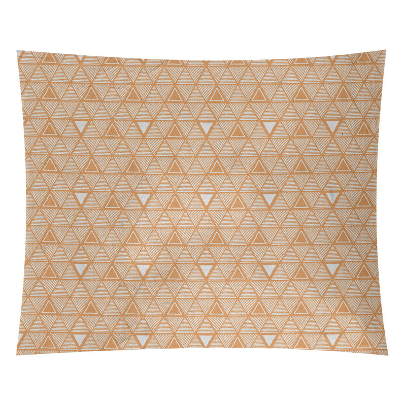 Tapisserie, H 27,5 po x l 37,5 po, Orange/Blanc