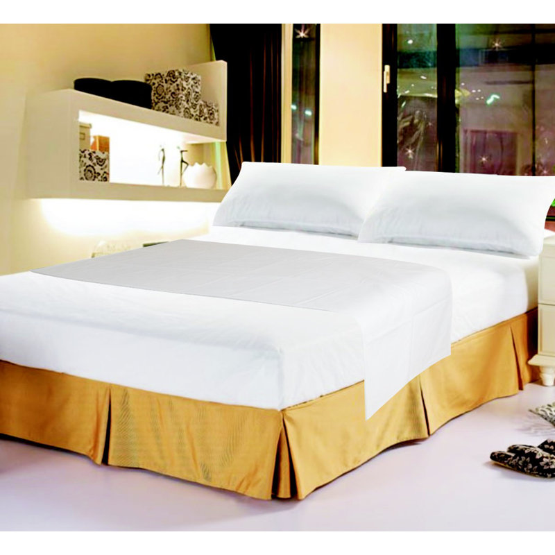 Ensemble de draps 100% coton 200 fils, Drap plat pour lit double avec une taie d'oreiller