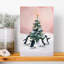 Joyful Christmas Penguins Abstract Contemporary Christmas Tree Penguin Landscape Winter Wall Art Print 1 Piece Wrapped Canvas Wall Art-1347596114
