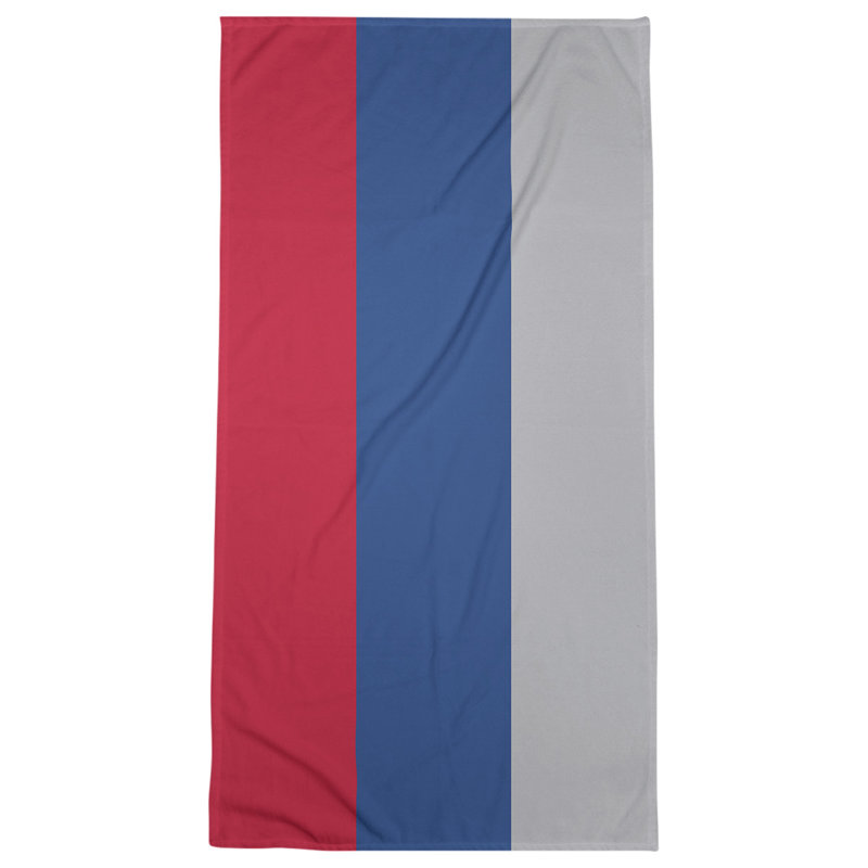 Cotton Blend Lightweight Bath Towel, Red/Royal Blue/Gray