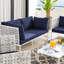 Ensemble de sièges de patio en aluminium à tissage panier de 5 pièces Harmony-436879247-436879246
