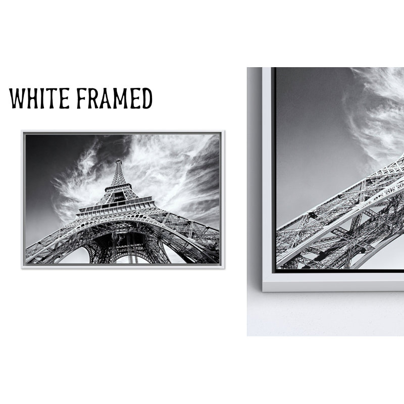 Reproduction d'art sur toile imprimée: Tour Eiffel, art mural en verre, paysage de Paris, 1P, H: 11,9 po x l: 15,8 po