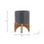 Pot à fleurs 5 "avec support en bois-469316393