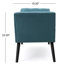Banc confortable bleu sarcelle avec coussin de siège rembourré et salon doux au design