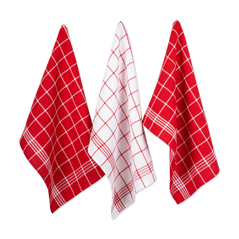 Torchon Waffle Weave, Rouge