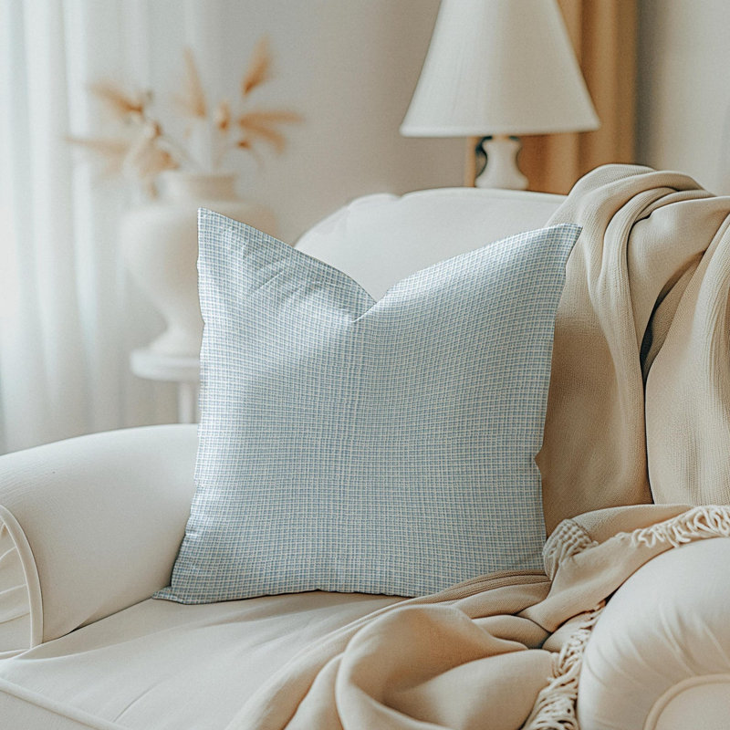 Housse de coussin en coton Mist, Carré 17 po