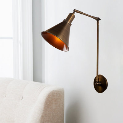 Scandinavian Style Wall Lamp, Vintage Color, Metal Body, 20 cm (7.9 in) Diameter x 56 cm (22 in) Height | E27 Socket, Max 40W | IP20 Rated, Modern Design for Living Room, Bedroom, and Home Decor