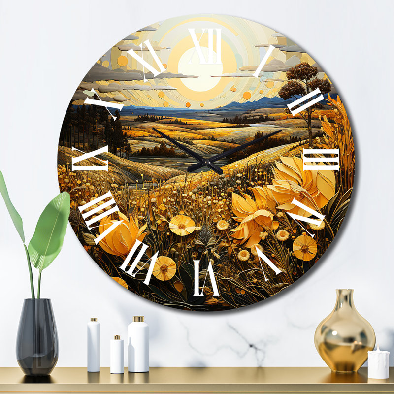 Horloge murale Pairies Dreams Pointillism, Grand