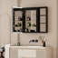 30 po Narender H Armoire à miroir murale encastrée ou en surface H avec armoire latérale noire-474721205-474721206