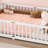Queen Size Bed Floor Bed With Safety Guardrails And Door For Kids, White-533929790-533929791